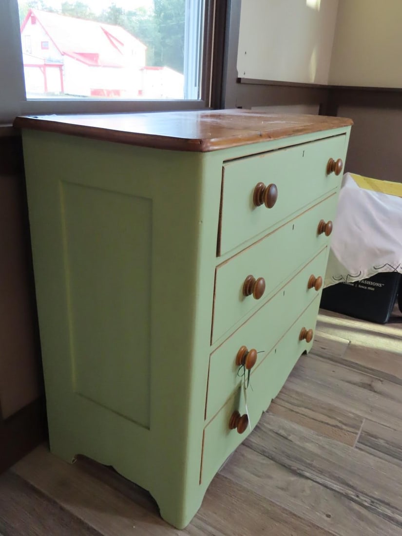 Painted Pine 4-Drawer Cottage Chest - 4