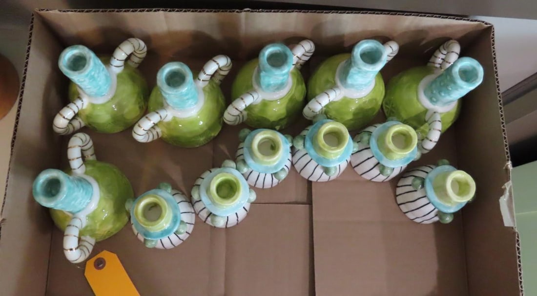 (12) Porcelain Candle Holders - 2
