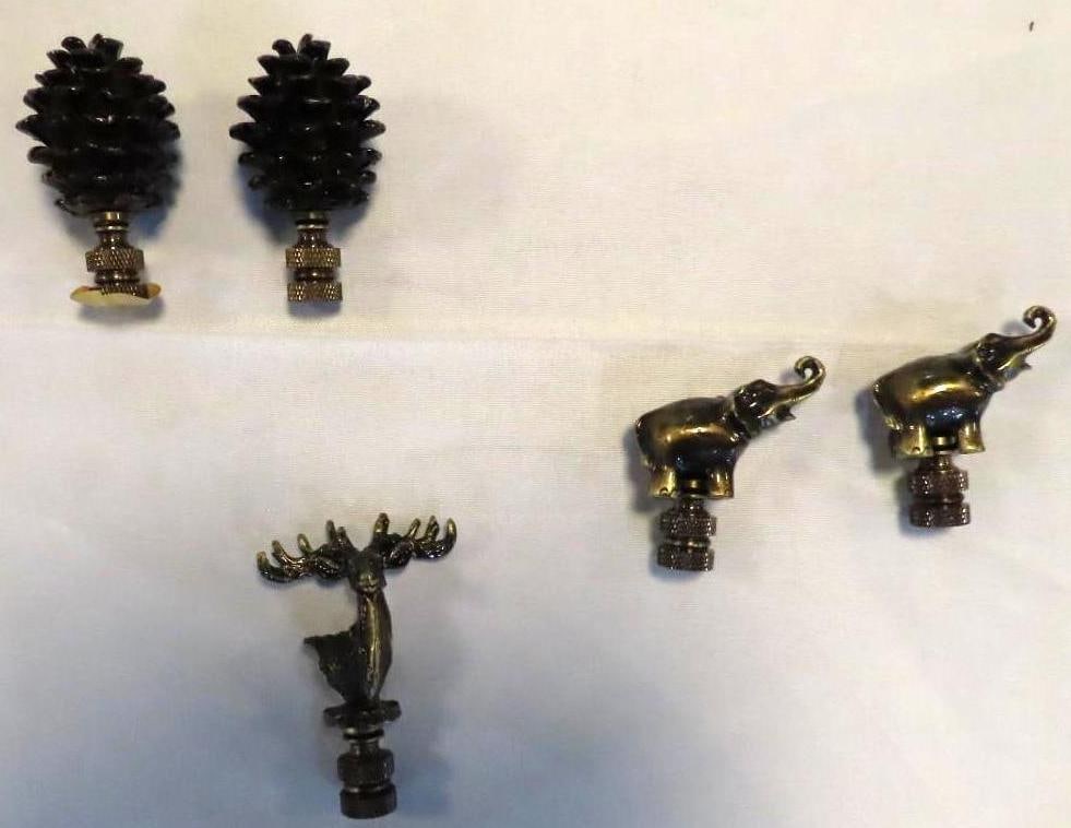 (5) Asst. Lamp Finials: (5) Asst. Lamp Finials