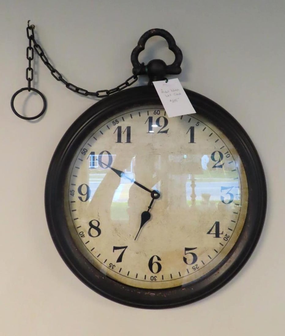 Pocket Watch Wall Clock & Cast Iron Key Holder - 2