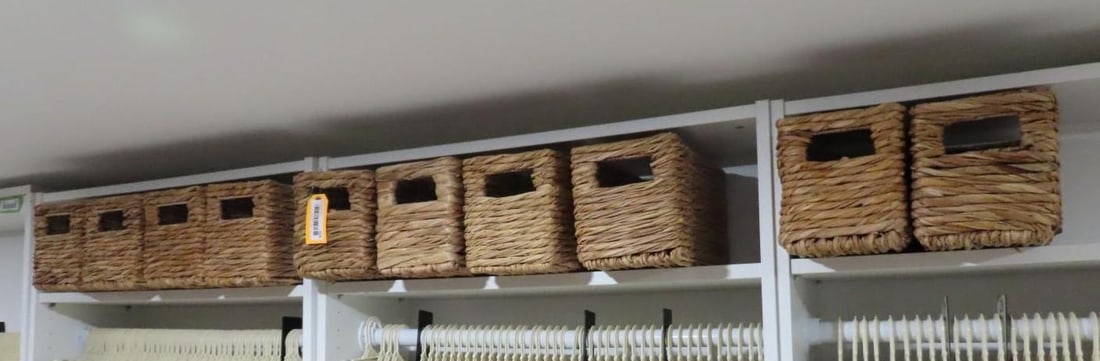 (10) Wicker Baskets: 6.25" x 7" x 14"