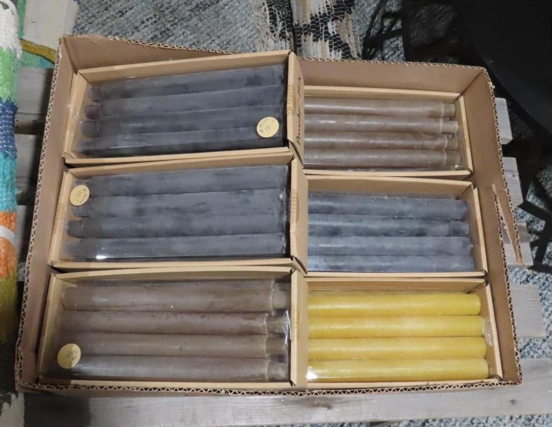 (96) 10" Candles: Assorted colors