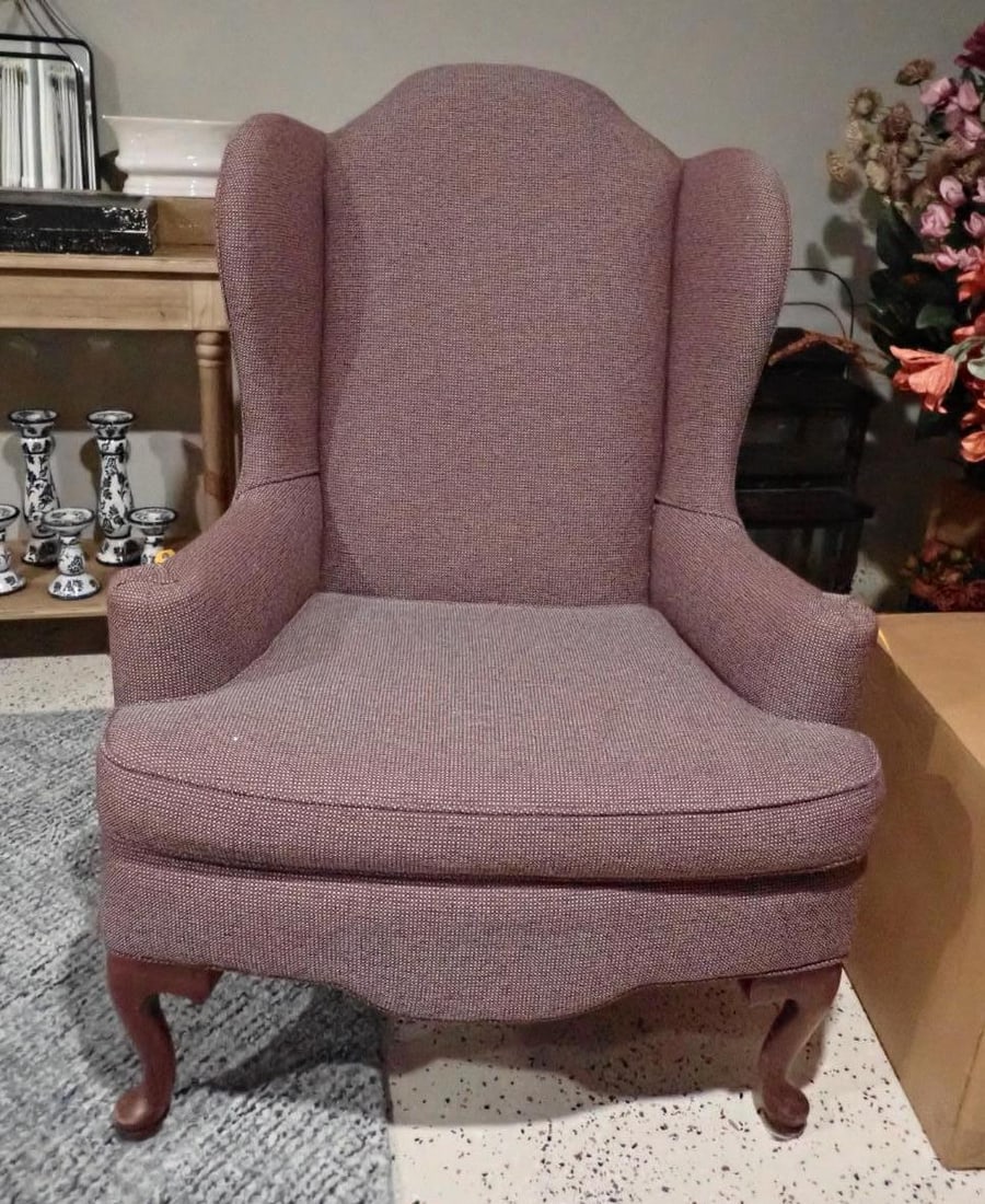 Upholstered Wingback Chair: Upholstered Wingback Chair