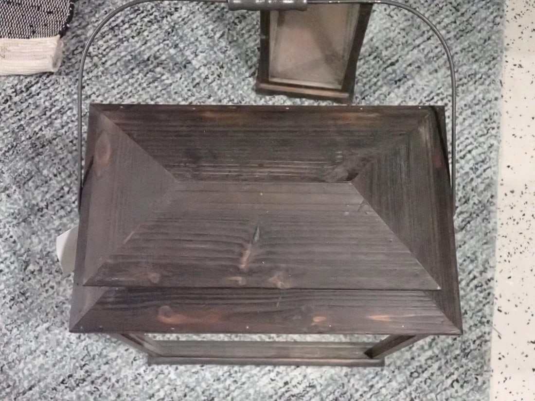 (2) Wood Display Lanterns - 4