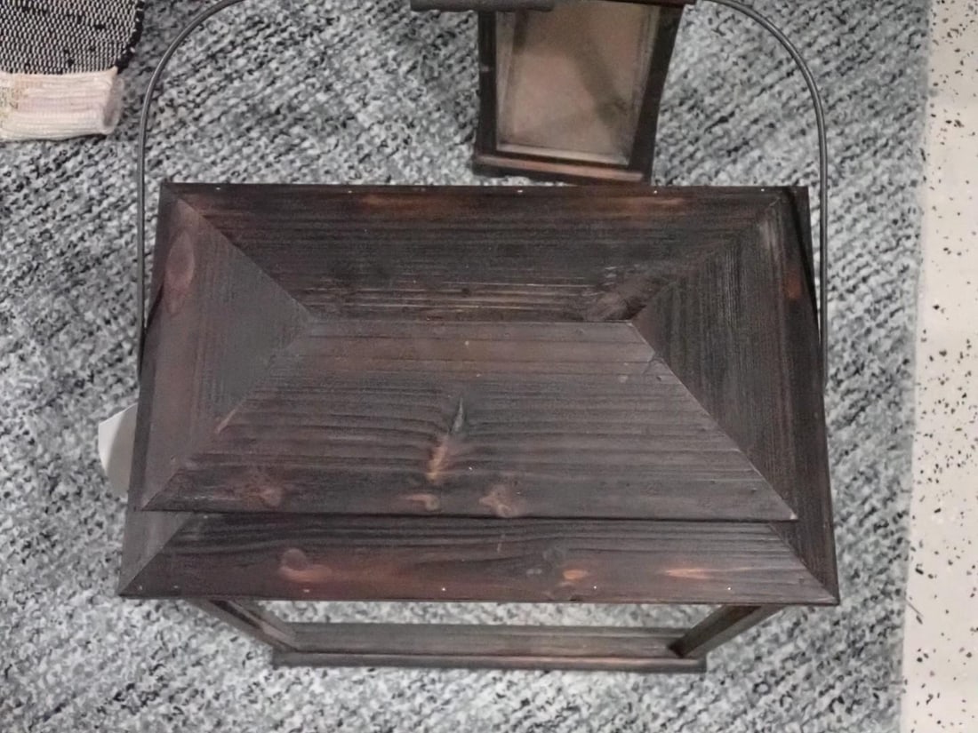 (2) Wood Display Lanterns - 5