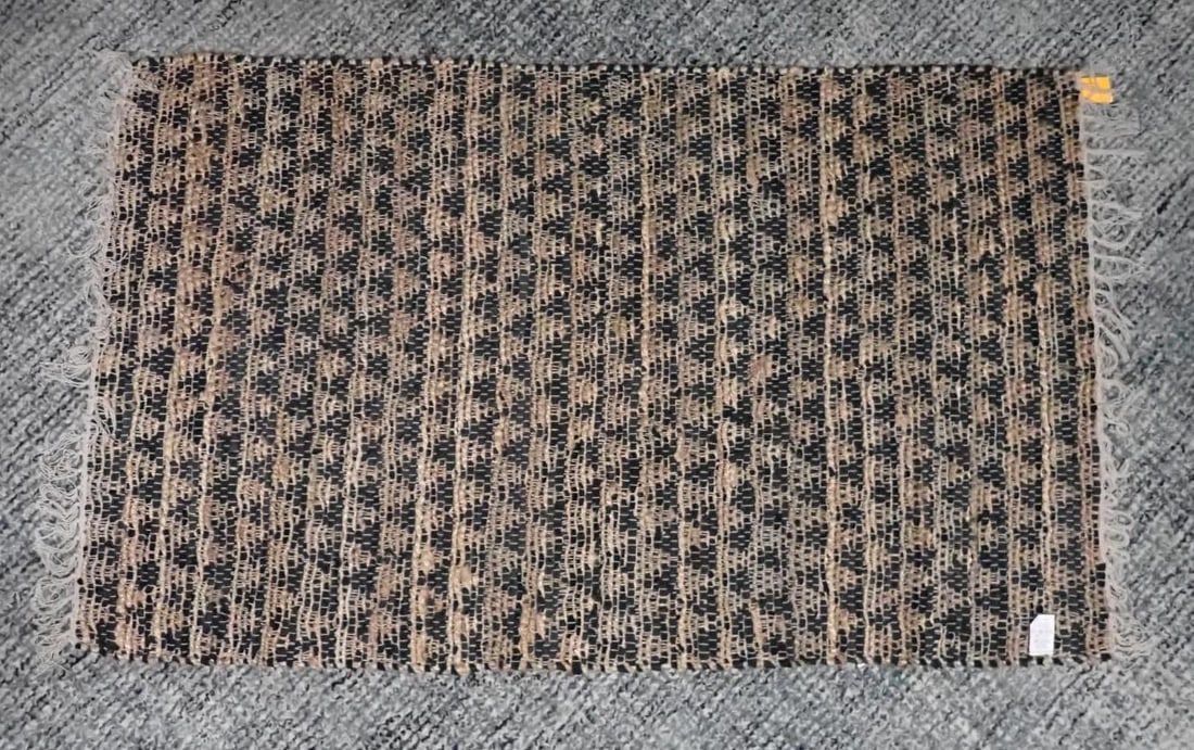 Pair of Cotton & Leather Rugs - 2