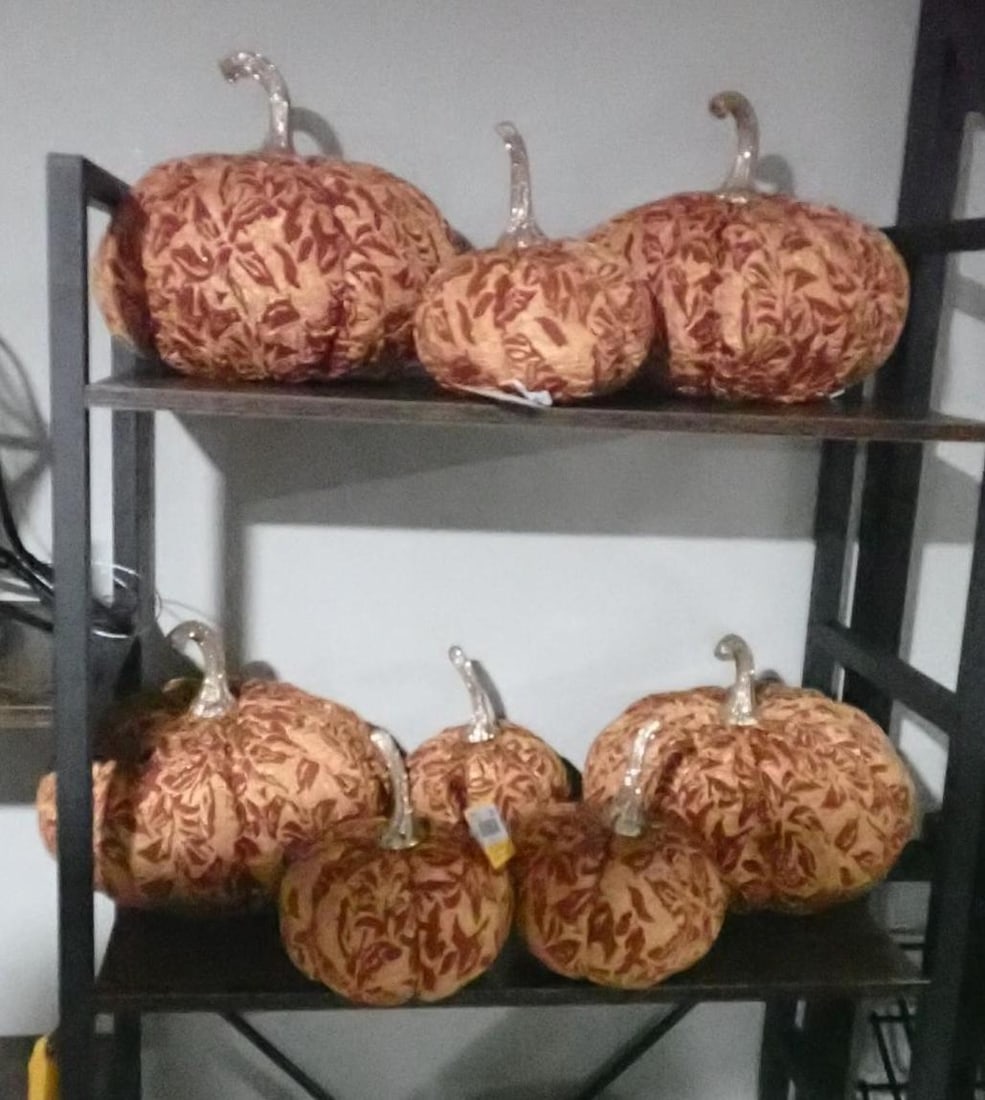 (8) Stuffed Fabric Pumpkins (1 of 5)