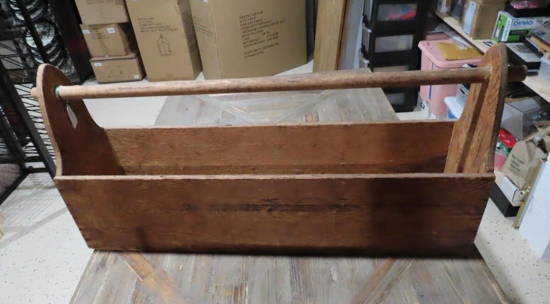 (2) Wood Totes - 3