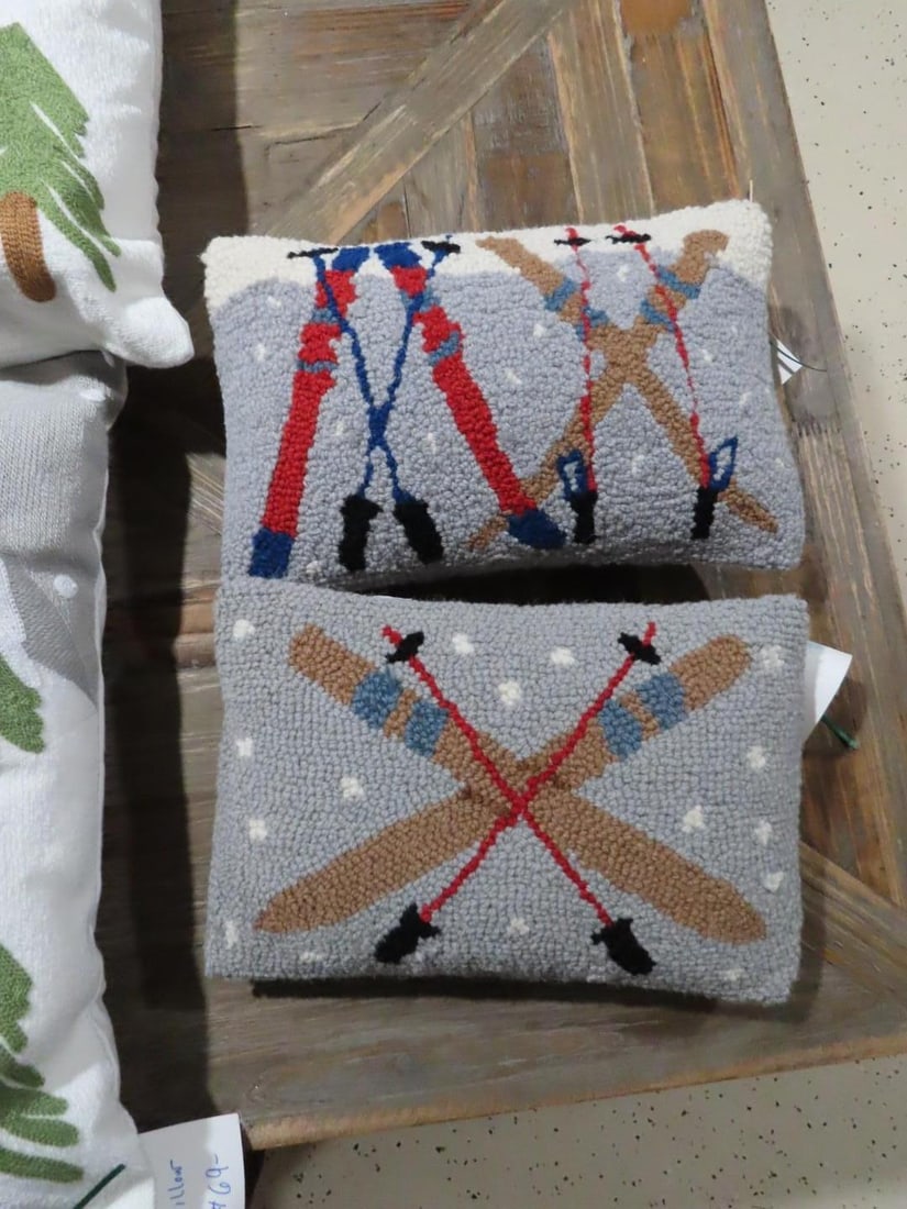 (6) Embroidery Throw Pillows - 4