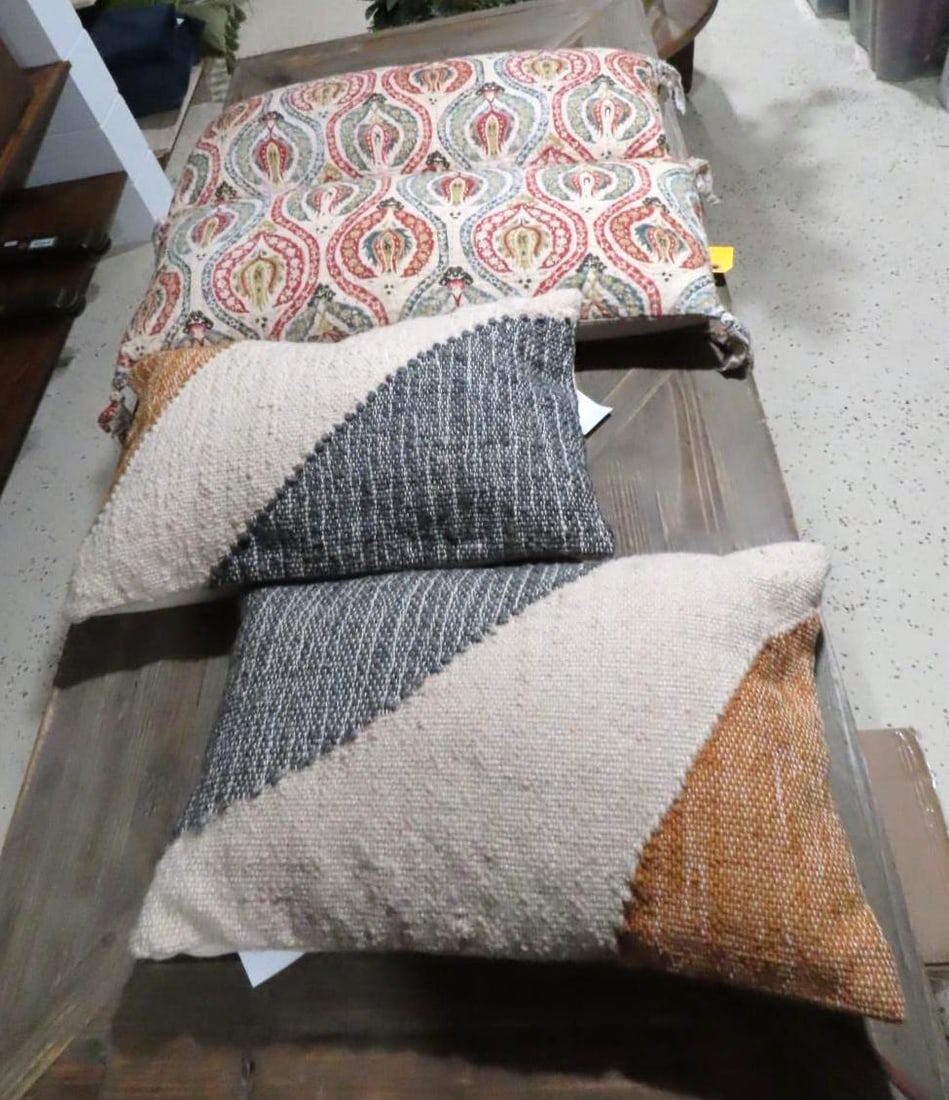 (2) Pairs of Lumbar Pillows: 24" x 16" and 32" x 14"