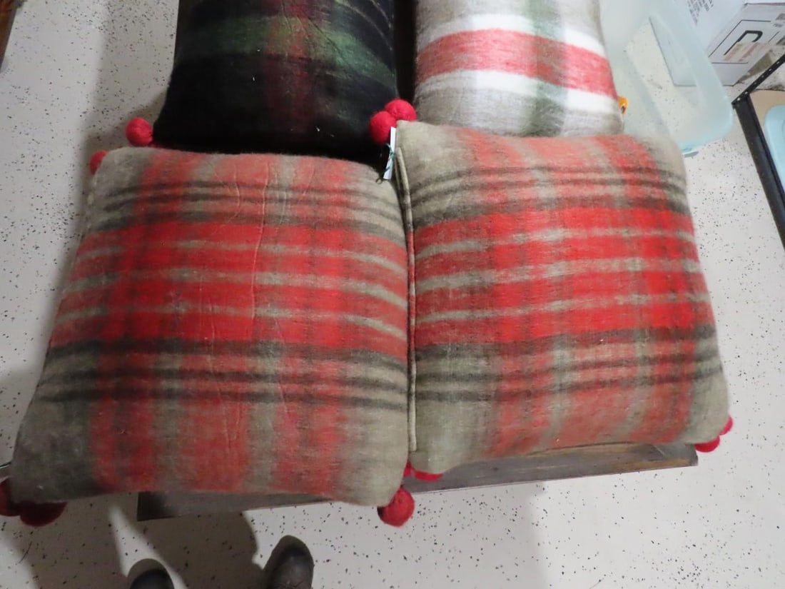 (6) Plaid Throw Pillows - 2
