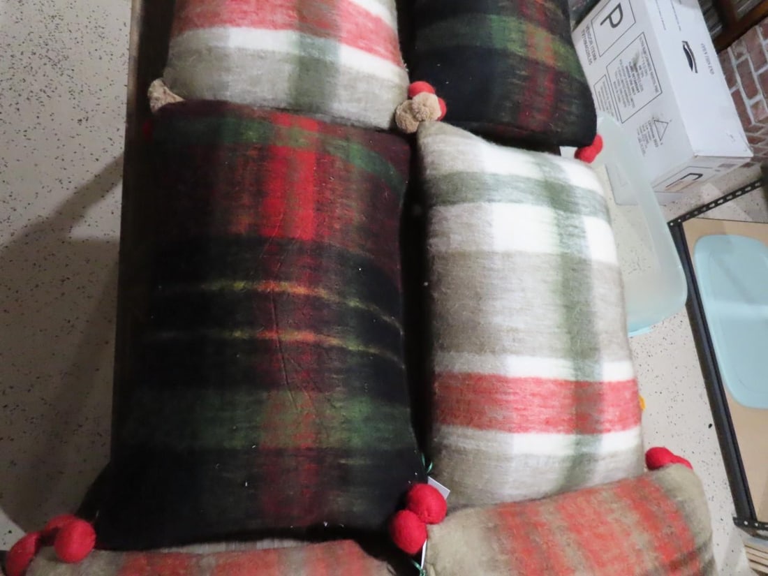 (6) Plaid Throw Pillows - 3
