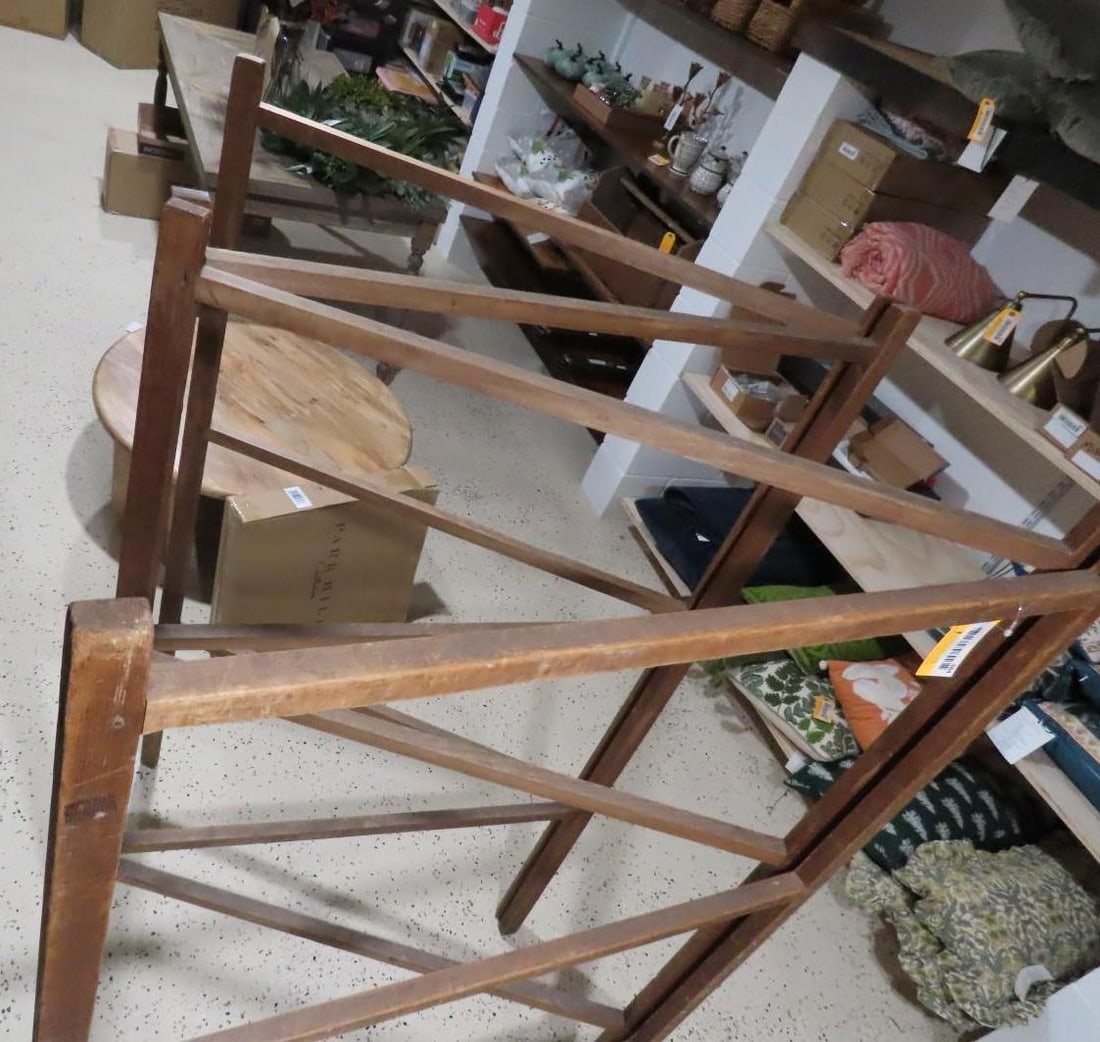 Vintage Folding Wood Quilt Rack - 3