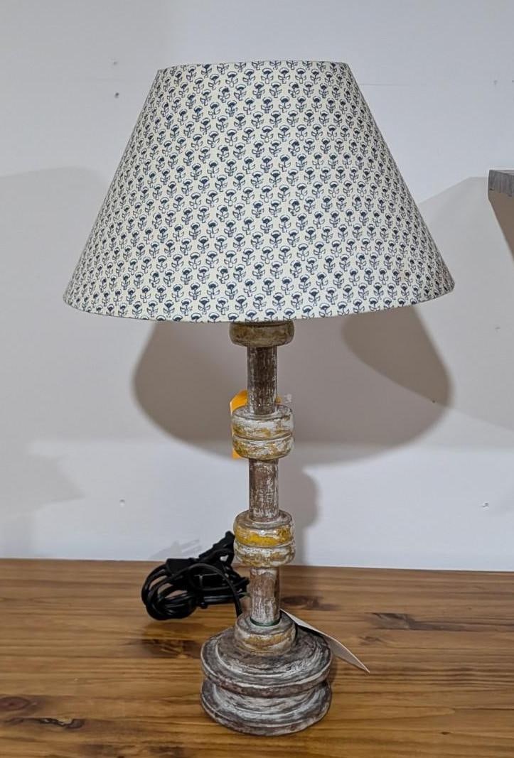 Wood Spool Table Lamp - 2