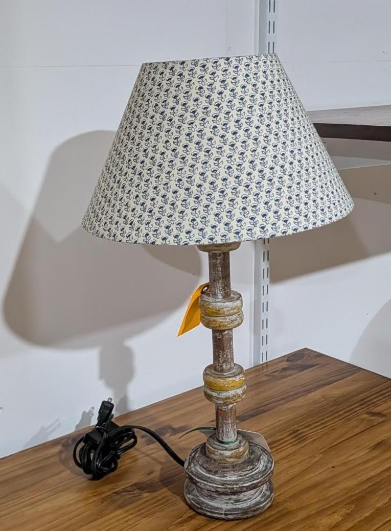 Wood Spool Table Lamp - 3