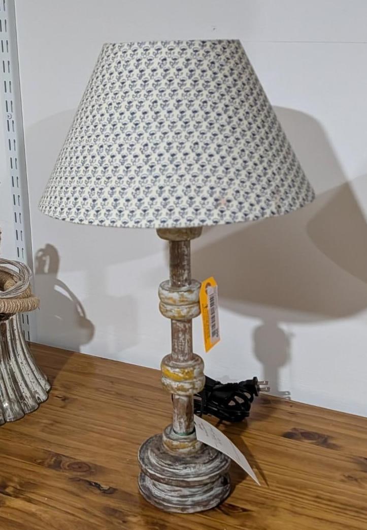 Wood Spool Table Lamp - 4