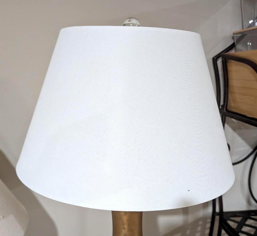 Gilt Glass Table Lamp w/ Shade - 4