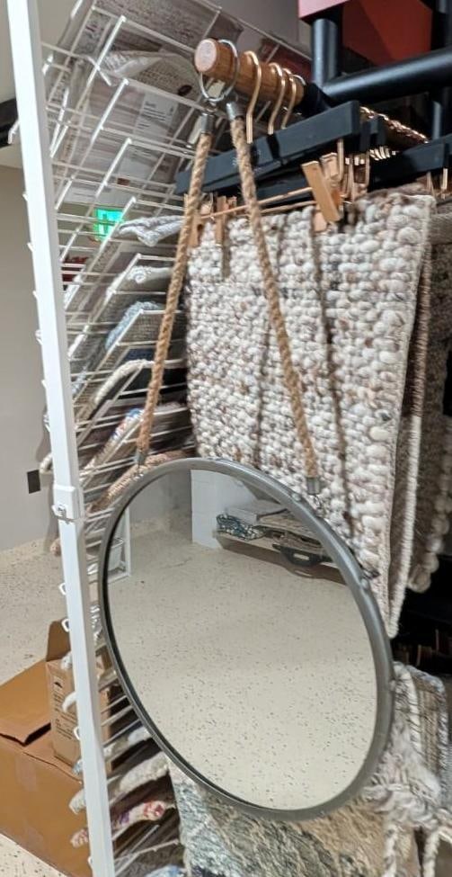 Metal Framed Hanging Mirror - 3
