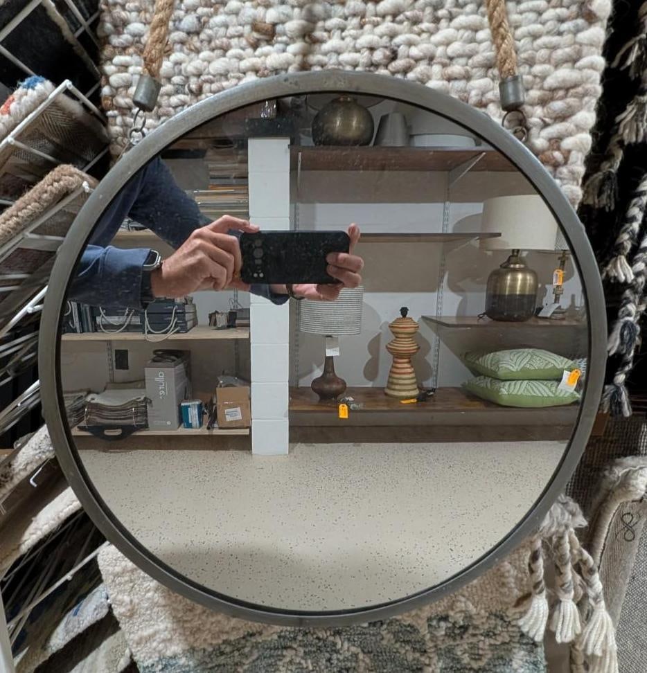 Metal Framed Hanging Mirror - 5