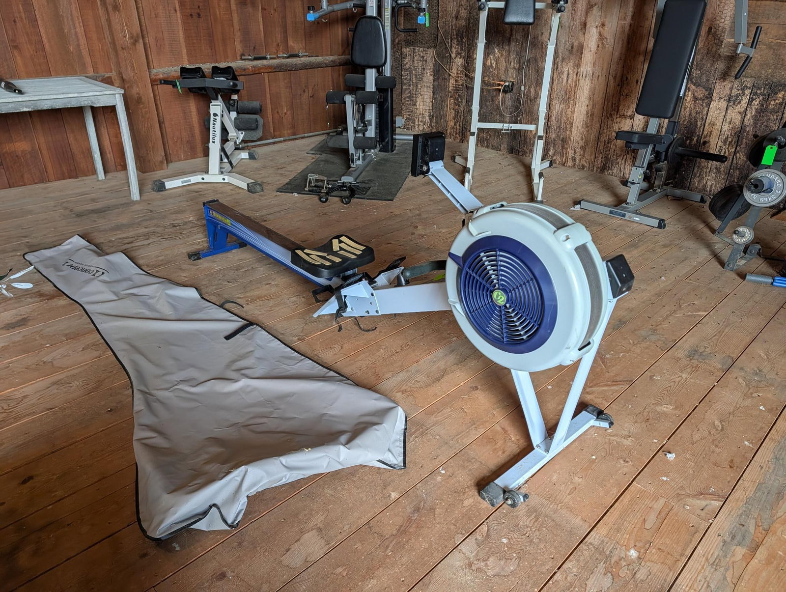 Concept 2 Indoor Rower Machine: Overall: 95" x 24 1/2" **does not fold**