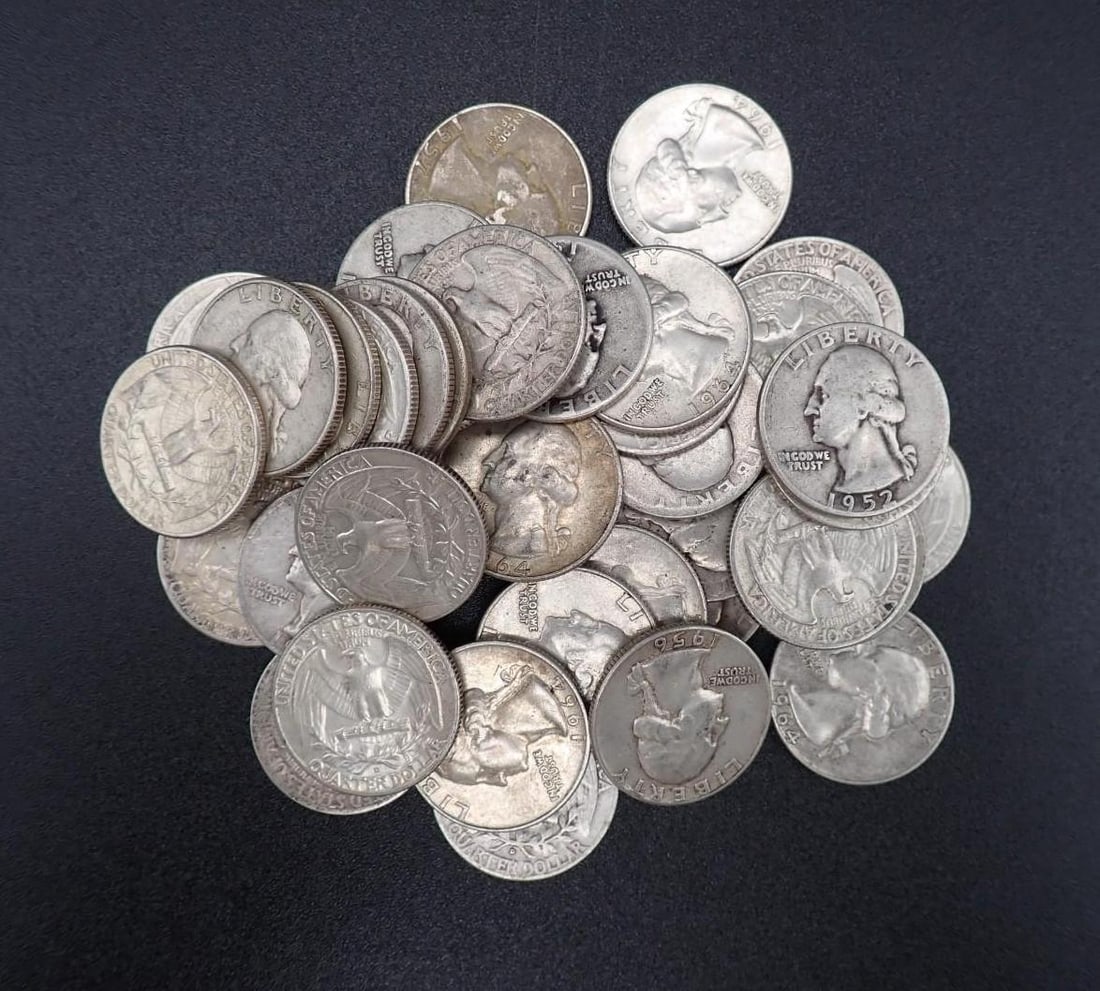 (40) Silver U.S. Washington Quarters - 2