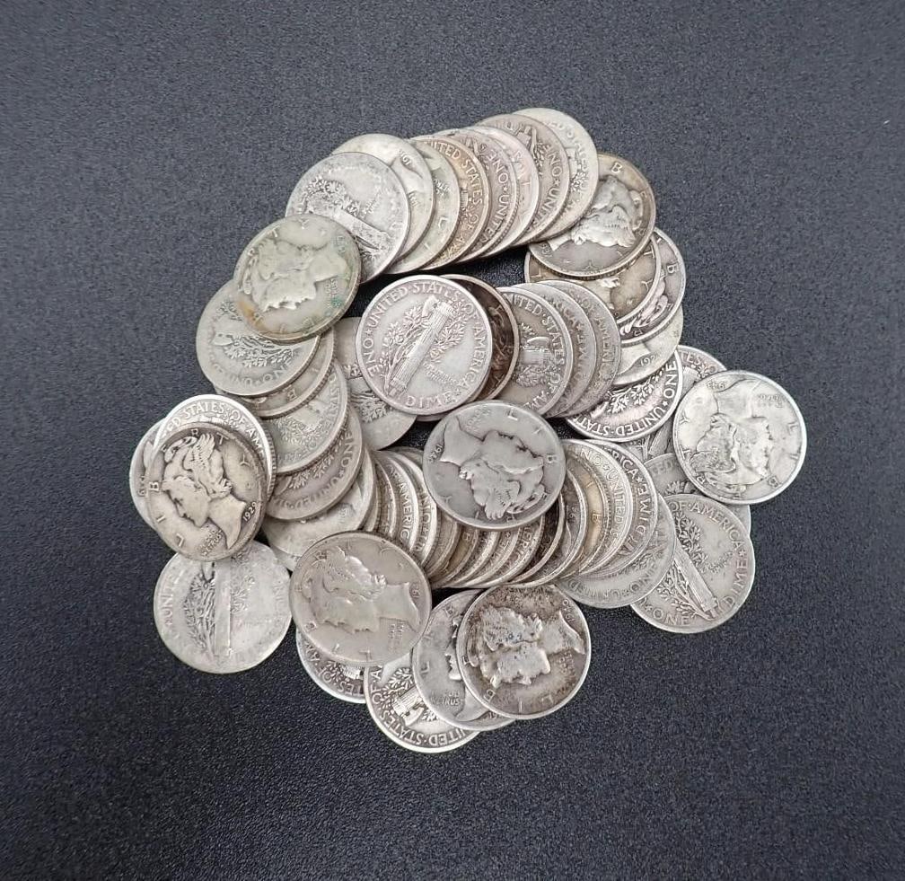 (57) U.S. Mercury Dimes: (57) U.S. Mercury Dimes -