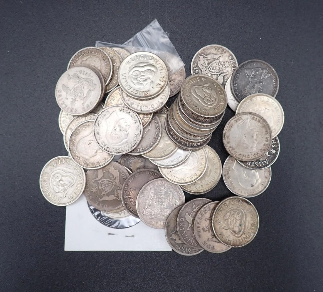 (48) Silver Australia Shillings - 2