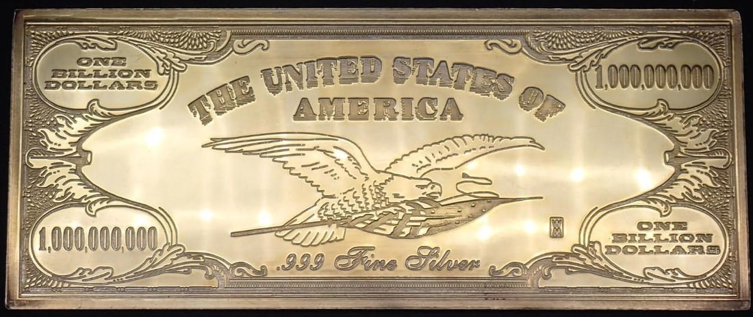 4 Ounce .999 Silver "Billion Dollar" Ingot - 2