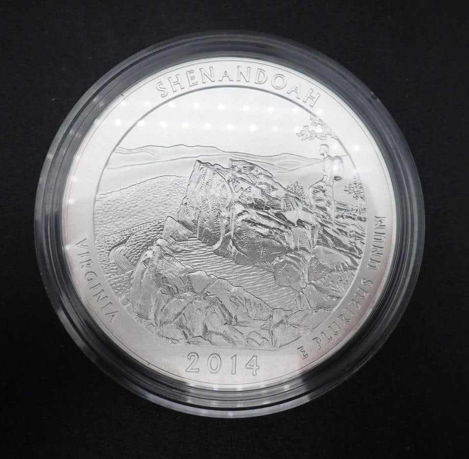 2014 America The Beautiful 5 Ounce .999 Silver Uncirculated Coin - 2