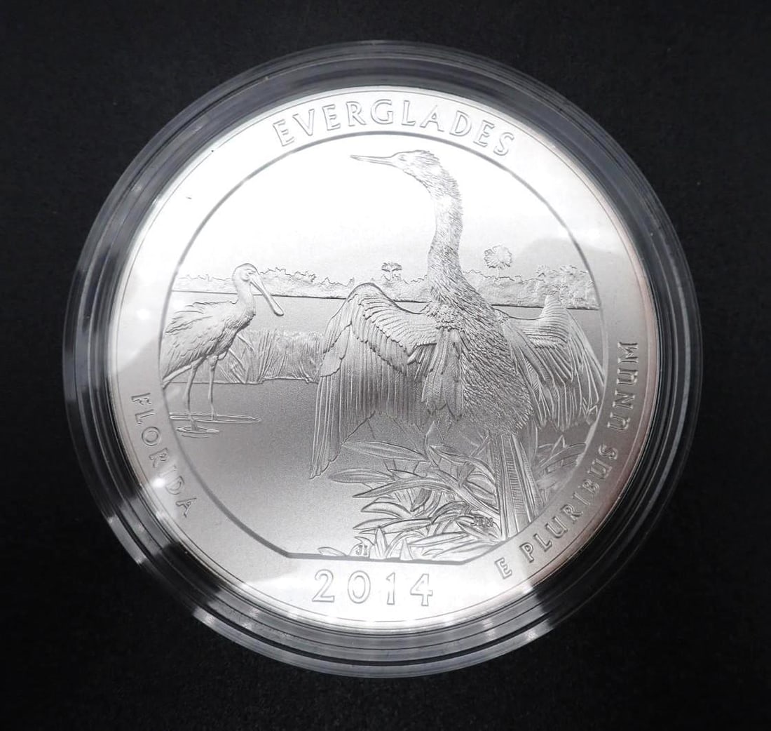 2014 America The Beautiful 5 Ounce .999 Silver Uncirculated Coin - 2