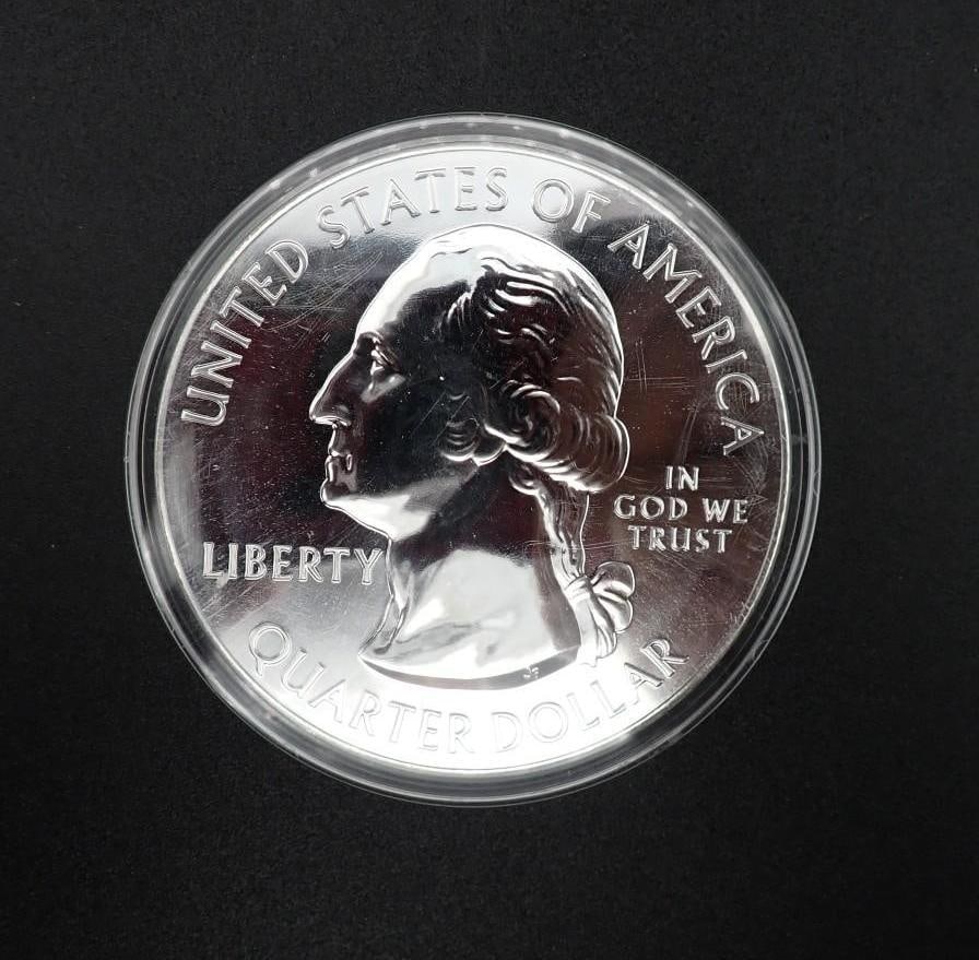 2013 America The Beautiful 5 Ounce .999 Silver Uncirculated Coin: 2013 America The Beautiful 5 Ounce .999 Silver Uncirculated Coin -White Mountain National Park, New Hampshire