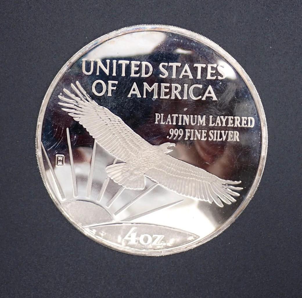 1999 Liberty 4 Ounce Silver Round - 2