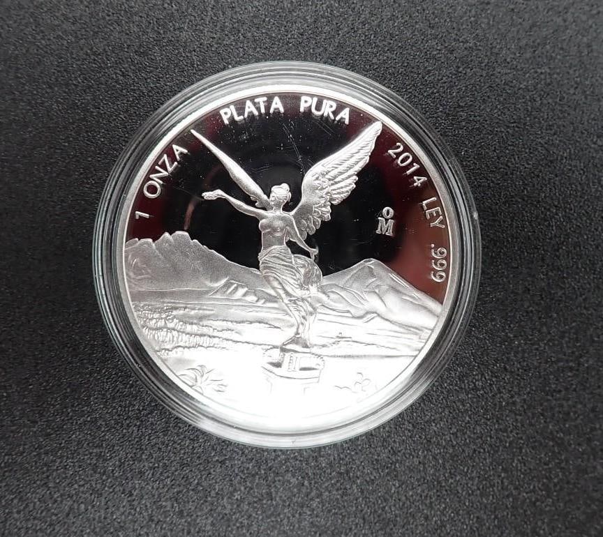Cased (5) Pc. 2014 Mexico Libertad Proof .999 Silver Coin Set - 4