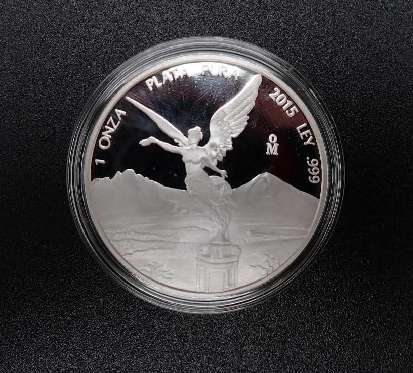 Cased (5) Pc. 2015 Mexico Libertad Proof .999 Silver Coin Set - 4