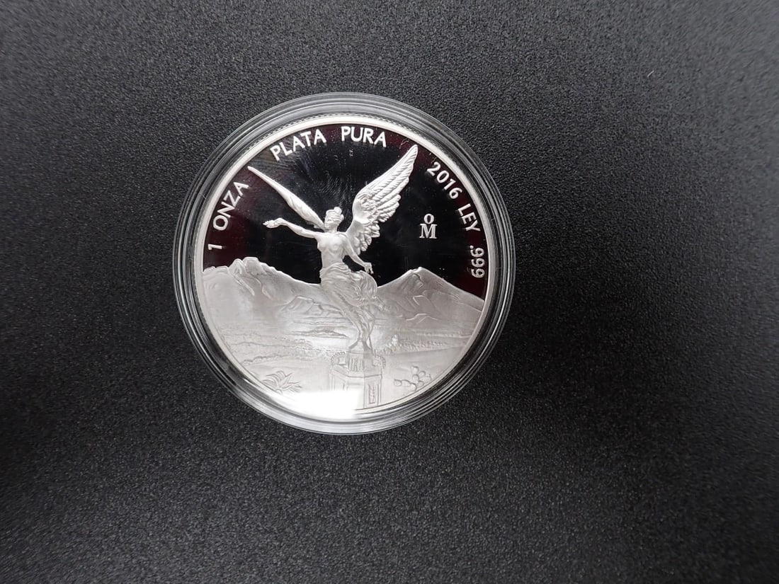 Cased (5) Pc. 2016 Mexico Libertad Proof .999 Silver Coin Set - 4
