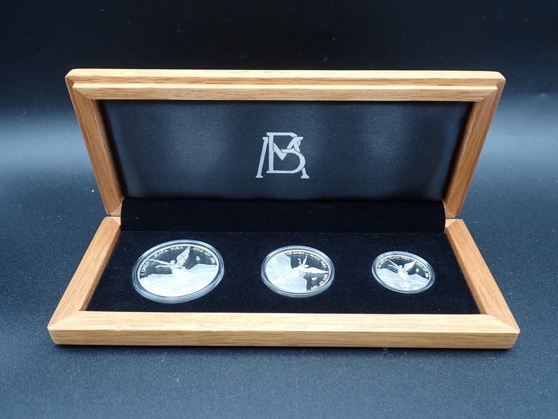 Cased (3) Pc. 2013 Mexico Libertad Proof .999 Silver Coin Set (1 of 7)