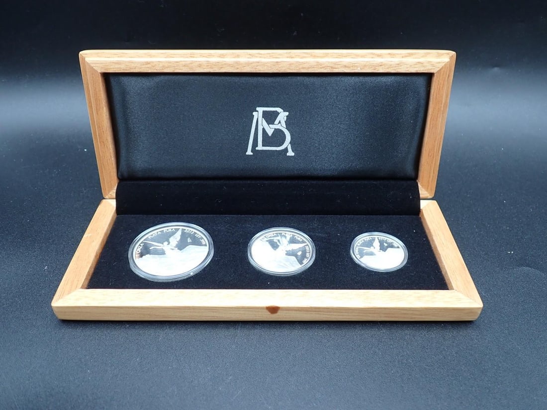 Cased (3) Pc. 2013 Mexico Libertad Proof .999 Silver Coin Set (1 of 7)