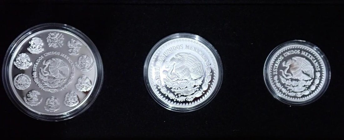 Cased (3) Pc. 2013 Mexico Libertad Proof .999 Silver Coin Set - 3