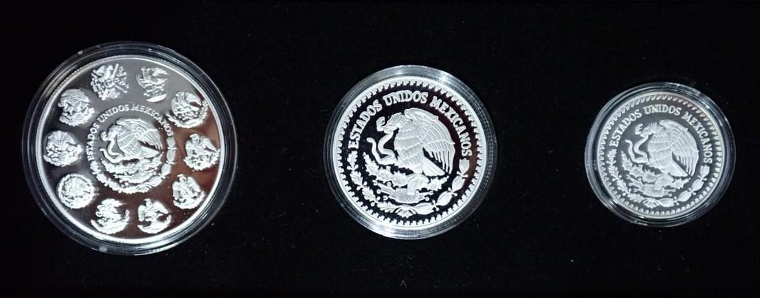 Cased (3) Pc. 2013 Mexico Libertad Proof .999 Silver Coin Set - 3