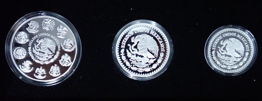 Cased (3) Pc. 2013 Mexico Libertad Proof .999 Silver Coin Set - 3