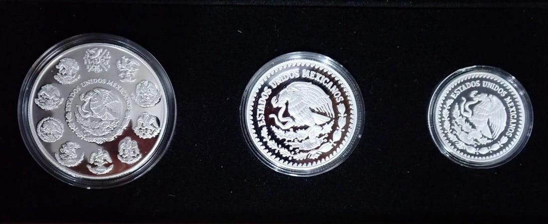 Cased (3) Pc. 2013 Mexico Libertad Proof .999 Silver Coin Set - 3