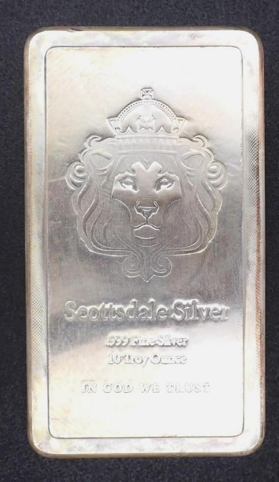 Scottsdale Silver 10 Ounce Stacker .999 Silver Bar: Scottsdale Silver 10 Ounce Stacker .999 Silver Bar -