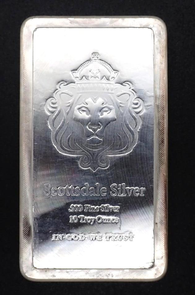 Scottsdale Silver 10 Ounce Stacker .999 Silver Bar: Scottsdale Silver 10 Ounce Stacker .999 Silver Bar -