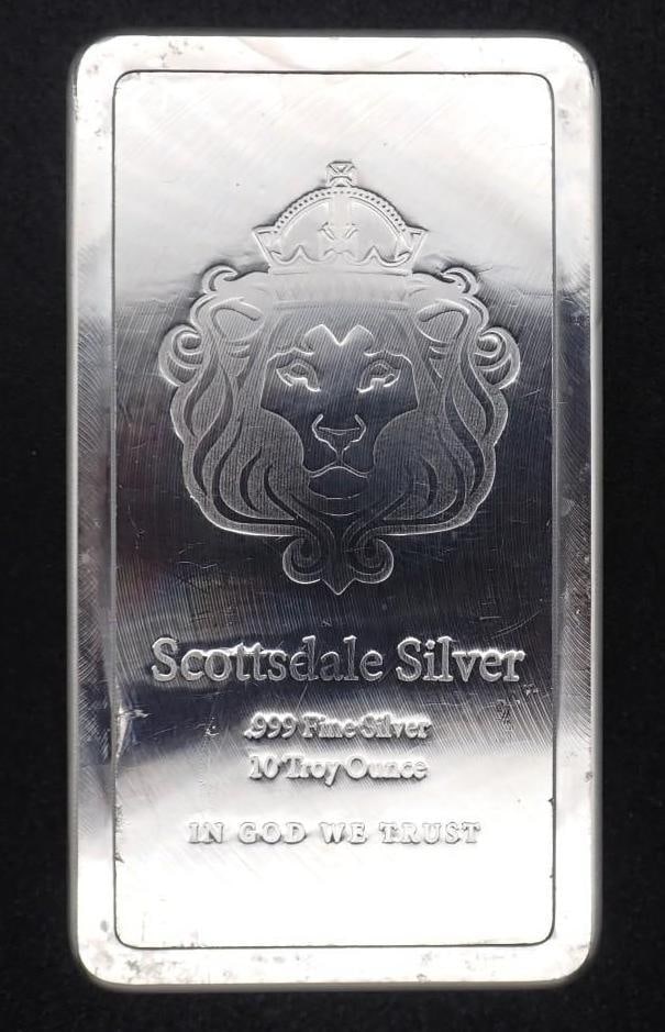 Scottsdale Silver 10 Ounce Stacker .999 Silver Bar: Scottsdale Silver 10 Ounce Stacker .999 Silver Bar -