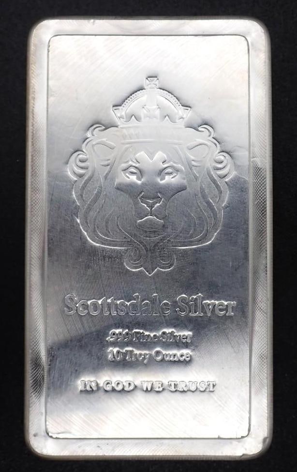 Scottsdale Silver 10 Ounce Stacker .999 Silver Bar: Scottsdale Silver 10 Ounce Stacker .999 Silver Bar -