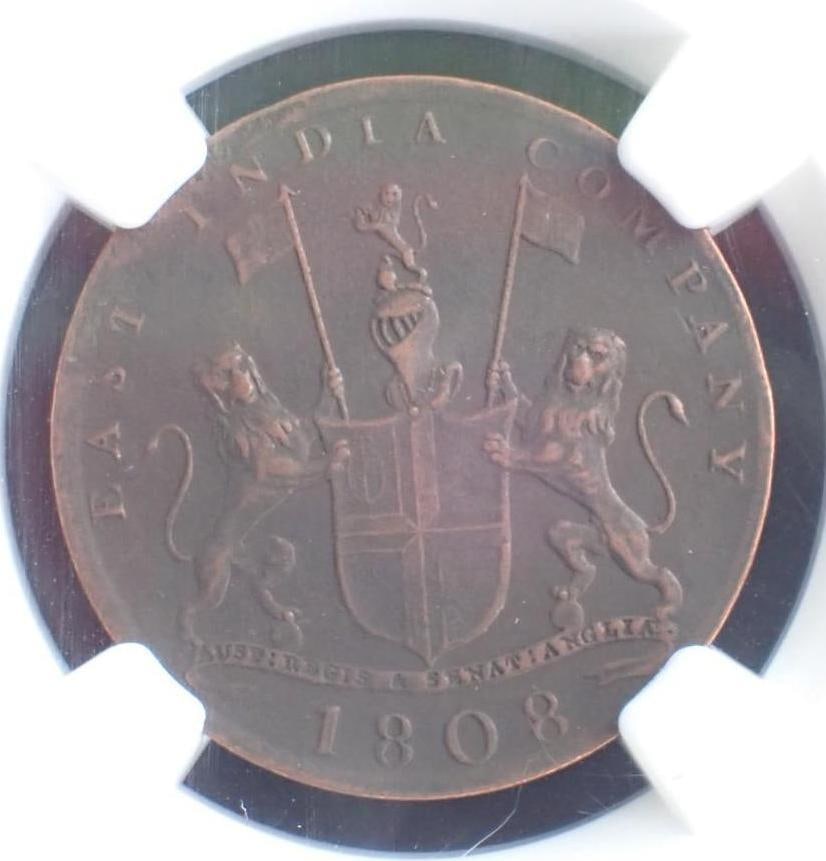 Admiral Gardner Shipwreck 1808 East India Co. 10 Cash - 2