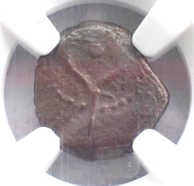 Ancient Coin: Judaea Alex. Jannaeus (103-76 BC) AE Prutah - 2