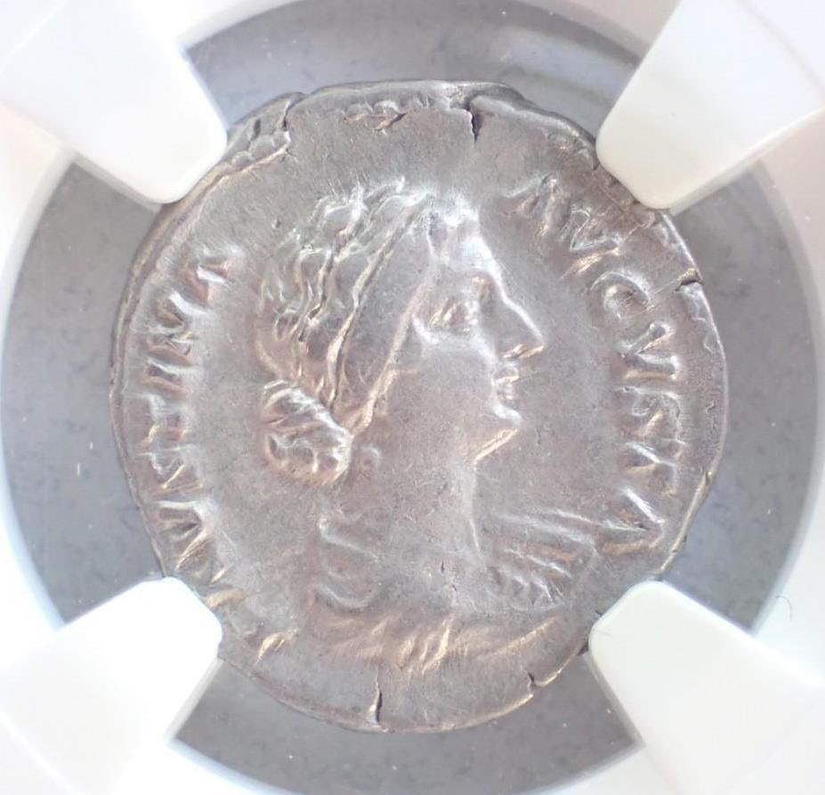 Ancient Coin: Roman Empire Faustina Jr. (AD 147-175/6) AR Denarius - 2