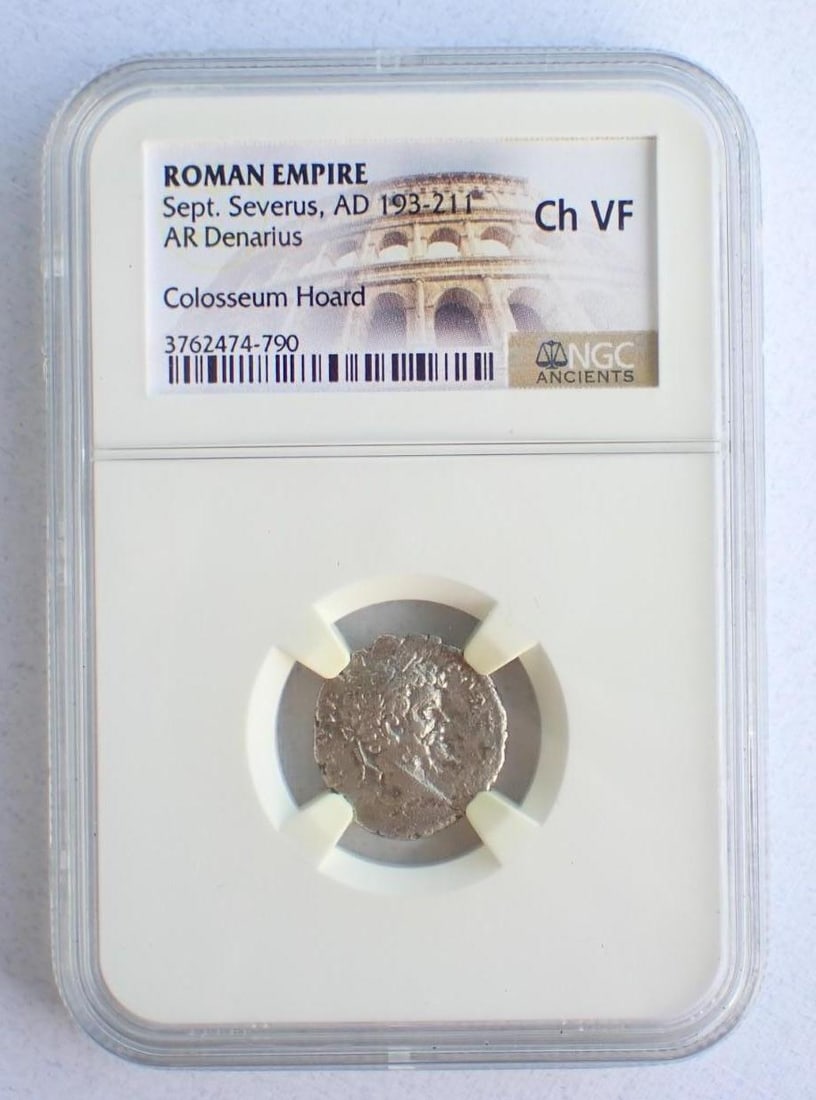 Ancient Coin: Roman Empire Sept. Severus (AD 193-211) AR Denarius (1 of 4)