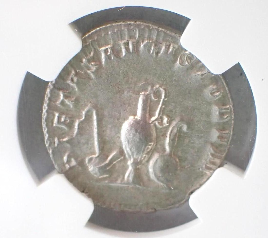 Ancient Coin: Roman Empire Herennius Etruscus (AD 251) AR Double-Denarius - 4
